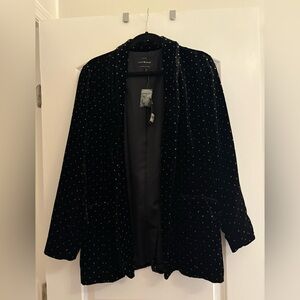 NWT Lucky Brand polka dot velvet women’s blazer